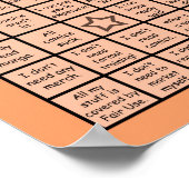 Het Poster van het Bingo van de fouten van het Koe (Hoek)