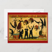 Het Poster van het Circus van de Groep van Briefkaart (Voorkant / Achterkant)
