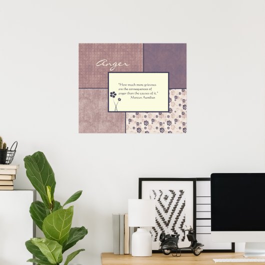 Het  Poster van het Citaat van de Anger (Thuiskantoor)