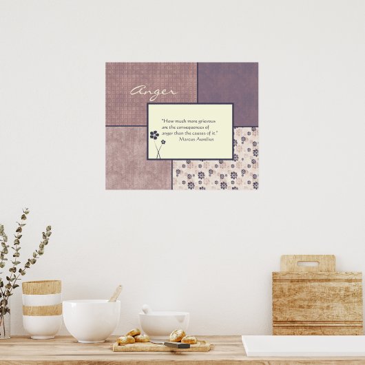 Het  Poster van het Citaat van de Anger (Keuken)