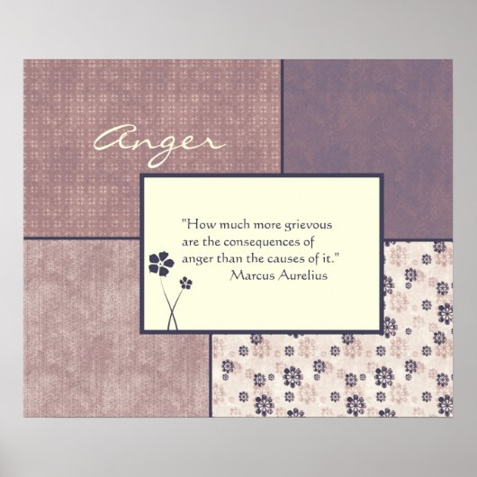 Het  Poster van het Citaat van de Anger (Voorkant)