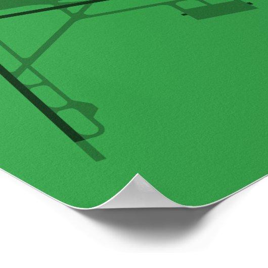 Het Poster van het diagram van de luchthaven van N (Hoek)