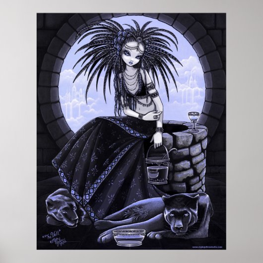 Het Poster van het hoogtribaal-fusiewaterpanter (Voorkant)