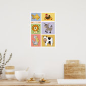 Het poster van het kind van de douanenaam van het  (Keuken)