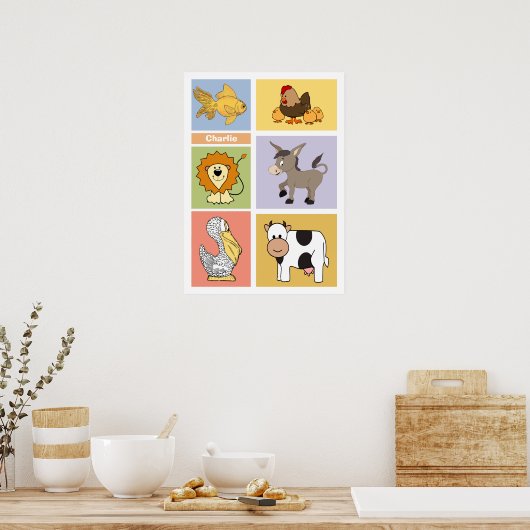 Het poster van het kind van de douanenaam van het  (Keuken)