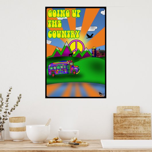 Het Poster van het land omhoog gaan (Keuken)