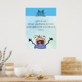 Het Poster van het Leven React Citaat (Keuken)