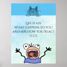 Het Poster van het Leven React Citaat