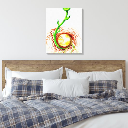 Het poster van het levenszaad canvas afdruk (Insitu (Slaapkamer))