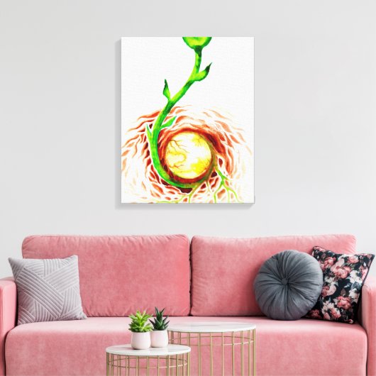 Het poster van het levenszaad canvas afdruk (Insitu (Woonkamer))