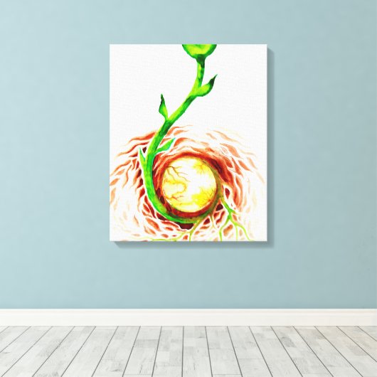 Het poster van het levenszaad canvas afdruk (Insitu (Houten vloer))