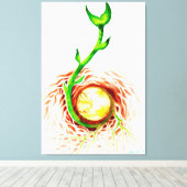 Het poster van het levenszaad canvas afdruk (Insitu (Houten vloer))