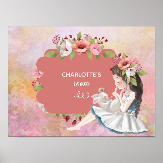 Het Poster van het mooie meisje, van het Bunny- en (Voorkant)