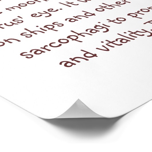 Het Poster van het Oogbeeld van Horus Info (Hoek)