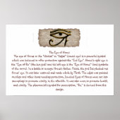Het Poster van het Oogbeeld van Horus Info (Voorkant)