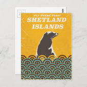 Het poster van het oogstjaar van de Shetlandeiland Briefkaart (Voorkant / Achterkant)