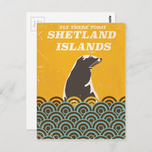Het poster van het oogstjaar van de Shetlandeiland Briefkaart (Voorkant / Achterkant)