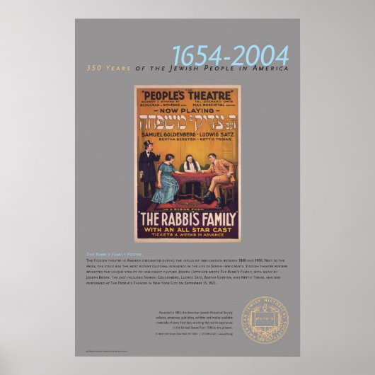 Het Poster van het theater van de Rabbi-familie (Voorkant)
