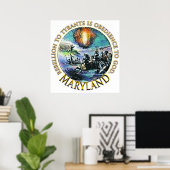 Het Poster van het Theekransje van Maryland (Thuiskantoor)