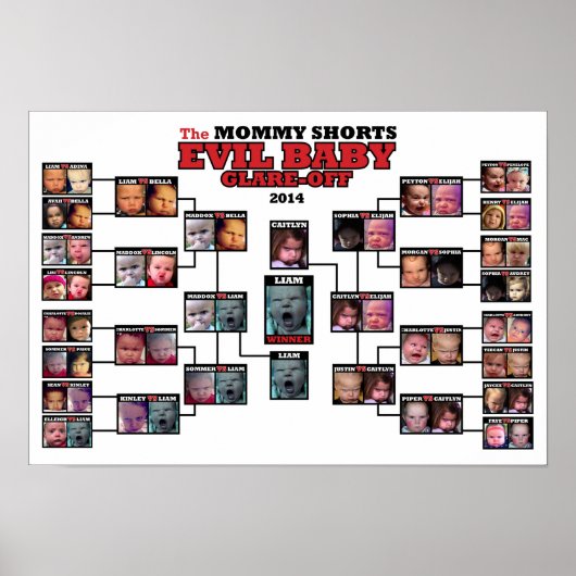 Het Poster van het toernooi van Evil Baby Gight-of (Voorkant)