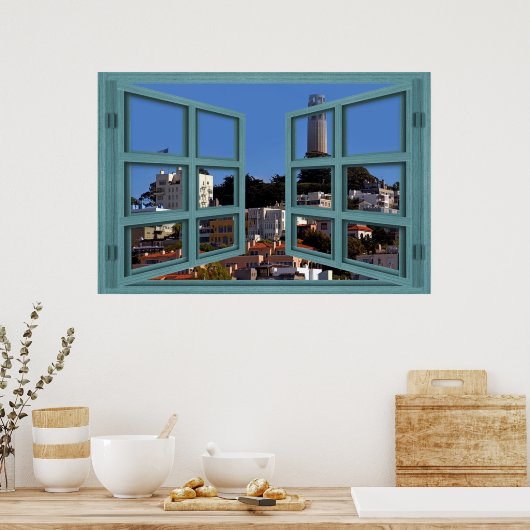 Het Poster van het Venster van de Tower van het Ki (Keuken)