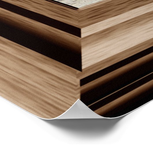 Het Poster van het Venster van Faux Beach Scène di (Hoek)