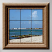 Het Poster van het Venster van Faux Beach Scène di (Voorkant)