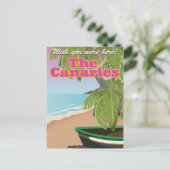 Het poster van het vintage kanaries-reizen briefkaart (Staand voorkant)