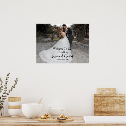 Het poster van het welkomstbord van de bruiloft me (Keuken)