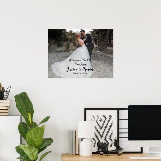Het poster van het welkomstbord van de bruiloft me (Thuiskantoor)