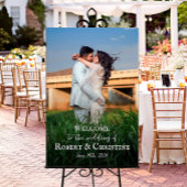 Het poster van het welkomstbord van de bruiloft me