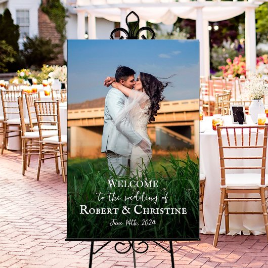 Het poster van het welkomstbord van de bruiloft me