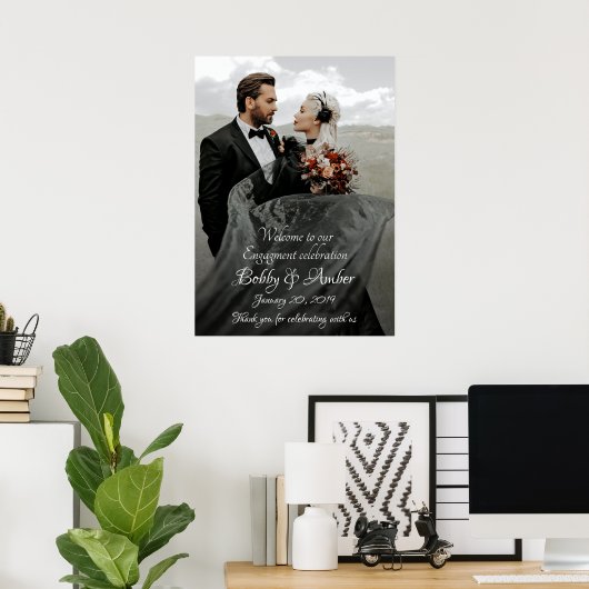 Het poster van het welkomstbord van de bruiloft me (Thuiskantoor)