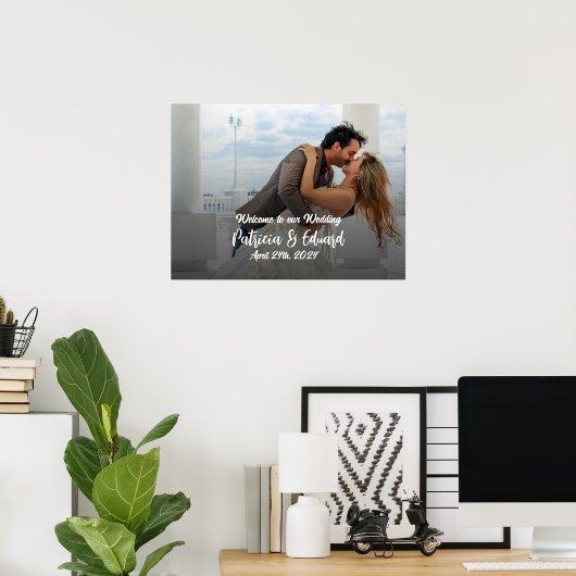 Het poster van het welkomstbord van de bruiloft me (Thuiskantoor)