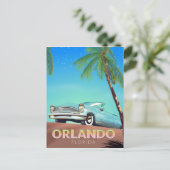 het poster van het wijnjaar Orlando Florida, Briefkaart (Staand voorkant)
