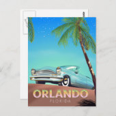 het poster van het wijnjaar Orlando Florida, Briefkaart (Voorkant / Achterkant)
