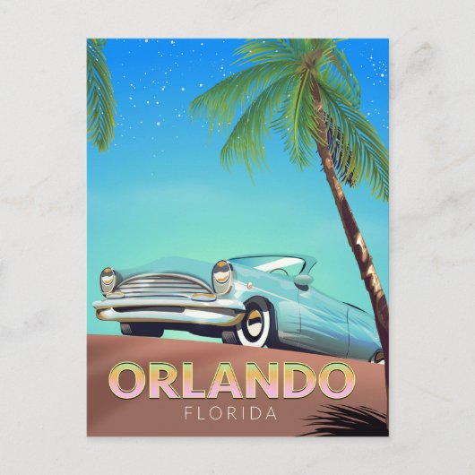 het poster van het wijnjaar Orlando Florida, Briefkaart (Voorkant)
