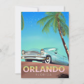 het poster van het wijnjaar Orlando Florida, Kaart (Achterkant)