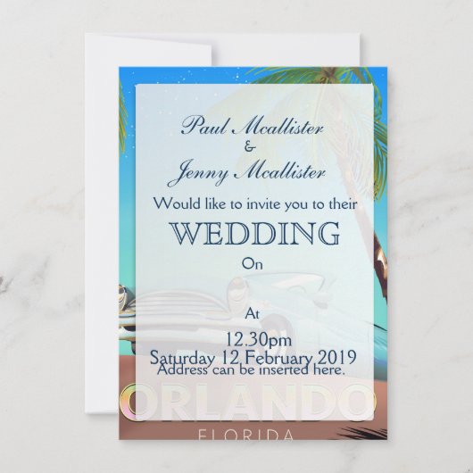 het poster van het wijnjaar Orlando Florida, Kaart (Voorkant)