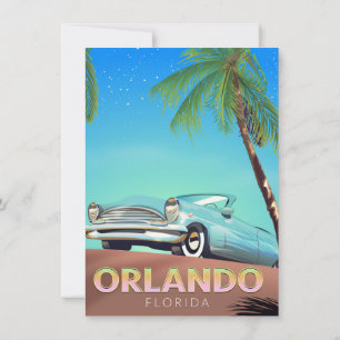 het poster van het wijnjaar Orlando Florida, Kaart