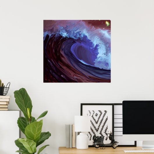 Het poster van het Zee van de andere wereld (Thuiskantoor)