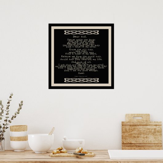 Het Poster van Knots Prayer (Keuken)