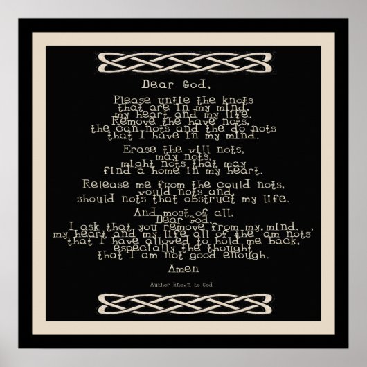 Het Poster van Knots Prayer (Voorkant)