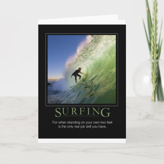 Het Poster van Surfing_Demotivational Kaart (Voorkant)