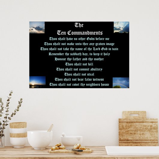 HET poster VAN TIEN BEVELINGEN (Keuken)