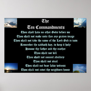 HET poster VAN TIEN BEVELINGEN