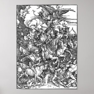 Het Poster van vier paarden