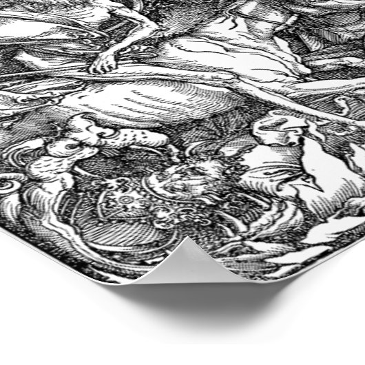 Het Poster van vier paarden (Hoek)