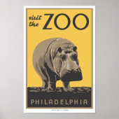 Het Poster van WPA "Bezoek de dierentuin" Philadel (Voorkant)