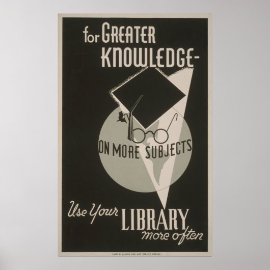 Het Poster van WPA van de Bibliotheek van de Grote (Voorkant)